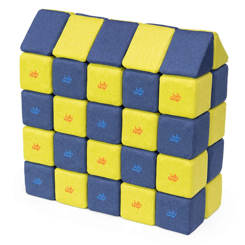 Jollyheap Magnetic Blocks Medium Set 50-Building Blocks,Jollyheap,Soft Play Sets-11-26-JHMED-1126-Learning SPACE