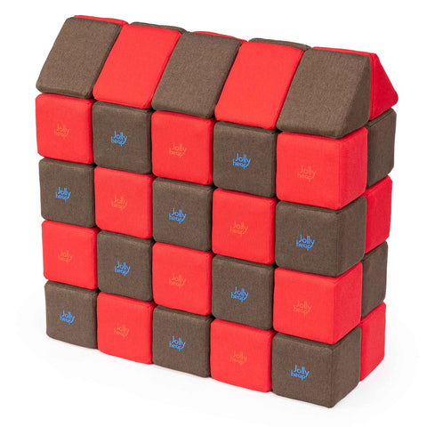 Jollyheap Magnetic Blocks Medium Set 50-Building Blocks,Jollyheap,Soft Play Sets-12-24-JHMED-1224-Learning SPACE