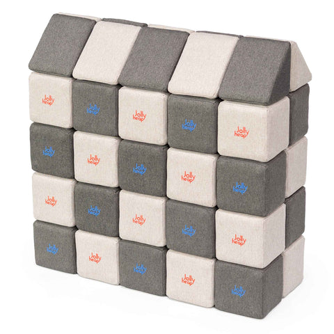 Jollyheap Magnetic Blocks Medium Set 50-Building Blocks,Jollyheap,Soft Play Sets-13-22-JHMED-1322-Learning SPACE