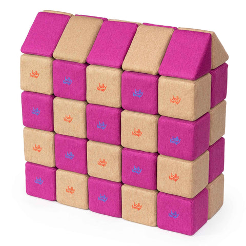 Jollyheap Magnetic Blocks Medium Set 50-Building Blocks,Jollyheap,Soft Play Sets-14-21-JHMED-1421-Learning SPACE