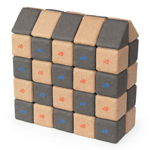 Jollyheap Magnetic Blocks Medium Set 50-Building Blocks,Jollyheap,Soft Play Sets-14-22-JHMED-1422-Learning SPACE