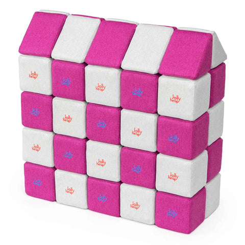 Jollyheap Magnetic Blocks Medium Set 50-Building Blocks,Jollyheap,Soft Play Sets-15-21-JHMED-1521-Learning SPACE