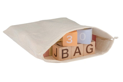 Alphabet blocks with bag-Baby Wooden Toys, Building Blocks, Learn Alphabet & Phonics, Stacking Toys & Sorting Toys, Wooden Toys-JT80090-Learning SPACE