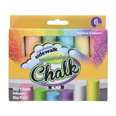 Jumbo Coloured Sidewalk Chalk - Pk 6, School & Educational Supplies Learning SPACE
