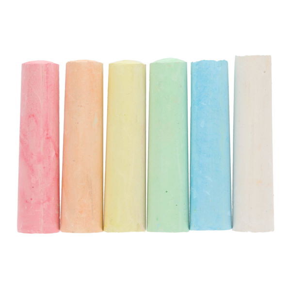 Jumbo Coloured Sidewalk Chalk - Pk 6, School & Educational Supplies Learning SPACE