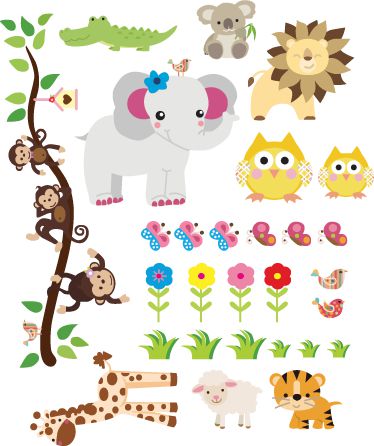 Jungle Wall Sticker, 65x78 cm Learning SPACE