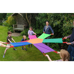 Junior Sunflower Parachute-Active Games,Dyspraxia,EDUK8,Forest School & Outdoor Garden Equipment,Garden Game,Movement Breaks,Outdoor Play,Outdoor Toys & Games,Playground Equipment-Learning SPACE