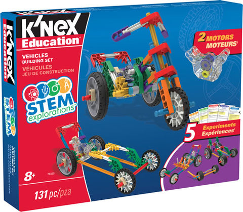 K-Nex Stem Explorations Vehicles Building Set-Additional Need, Engineering & Construction, Fine Motor Skills, Gifts for 8+, Helps With, K'Nex Construction Toys, S.T.E.M, Science Activities, Stock-Learning SPACE