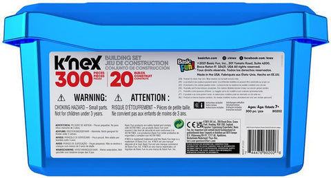 K'Nex Classics 300 Piece 20 Model Building Fun Tub-Additional Need, Engineering & Construction, Fine Motor Skills, Games & Toys, Gifts for 8+, K'Nex Construction Toys, Primary Games & Toys, S.T.E.M, Science Activities, Stock, Teen Games-Learning SPACE