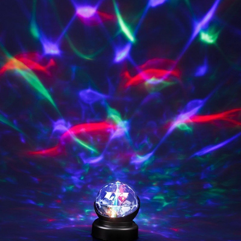 Kaleidoscope Rotating Disco Ball (Battery Operated) Projector, Learning SPACE
