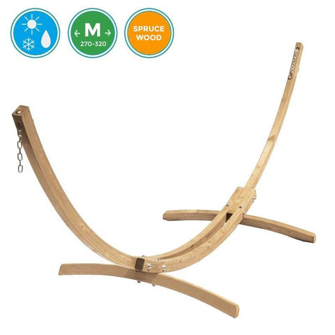 Kronos Hammock Stand (M)-Hammock Stand-270-320,Amazonas,Dropship,hammock stand,Weatherproof,Wood,Wooden Stand-Learning SPACE