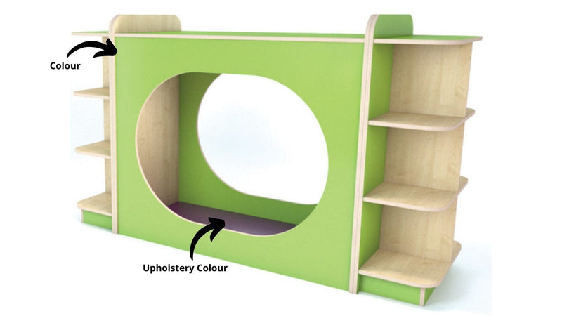 KubbyClass® Hideaway Double Play Nook & Bookcase, Learning SPACE
