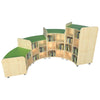 KubbyClass® Junior Curved Bookcase - Set Q, Learning SPACE