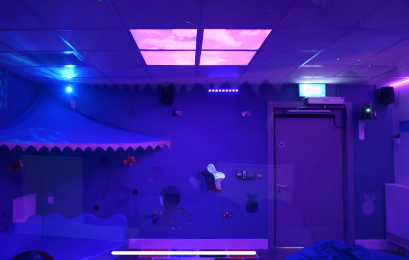 LED Cloud Themed Ceiling Panel set of 4, Indoor Lighting Learning SPACE