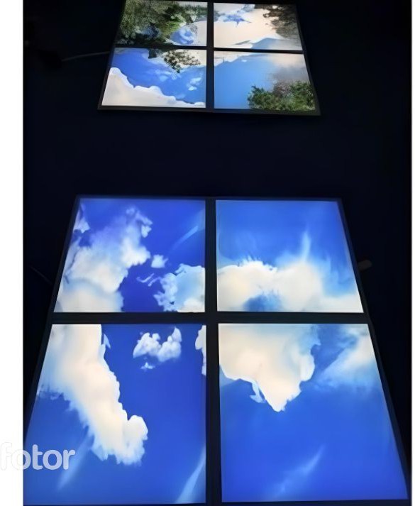 LED Cloud Themed Ceiling Panel set of 4, Indoor Lighting Learning SPACE