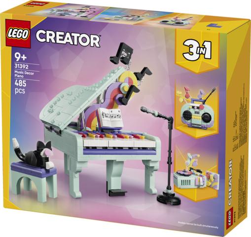 LEGO® (31392) 3-in-1 Music Decor Piano with Cat, Activity Toys Learning SPACE