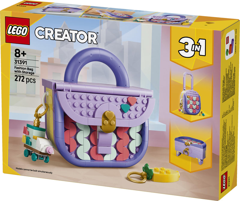 LEGO® Creator (31391) 3-in-1 Art Fashion Bag with Storage, Activity Toys Learning SPACE