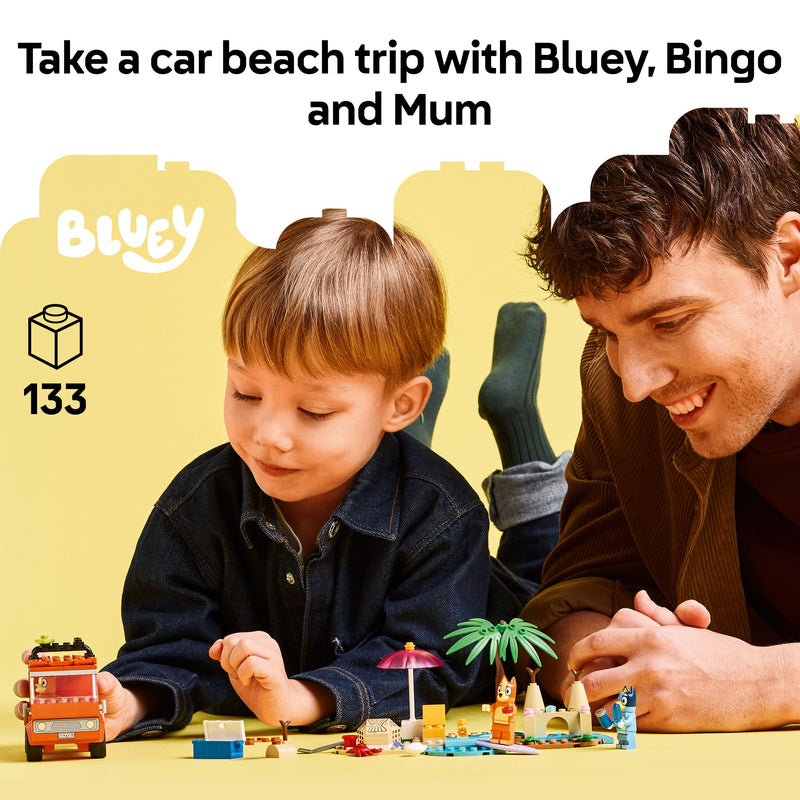 LEGO® (11202) Bluey - Bluey's Beach & Family Car Trip, Learning SPACE