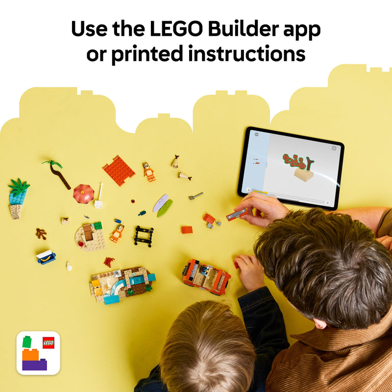 LEGO® (11202) Bluey - Bluey's Beach & Family Car Trip, Learning SPACE