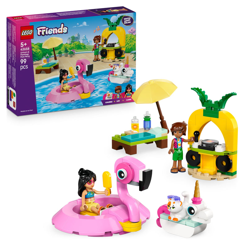 LEGO® (42658) Friends - Unicorn & Flamingo Pool Party, Learning SPACE