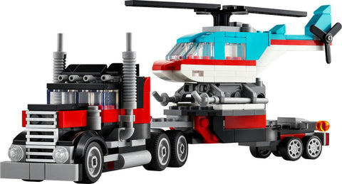 LEGO® Creator Flatbed Truck with Helicopter toy-Building Blocks,Cars & Transport,Christmas,Christmas 2025,Fine Motor Skills,LEGO®-Learning SPACE