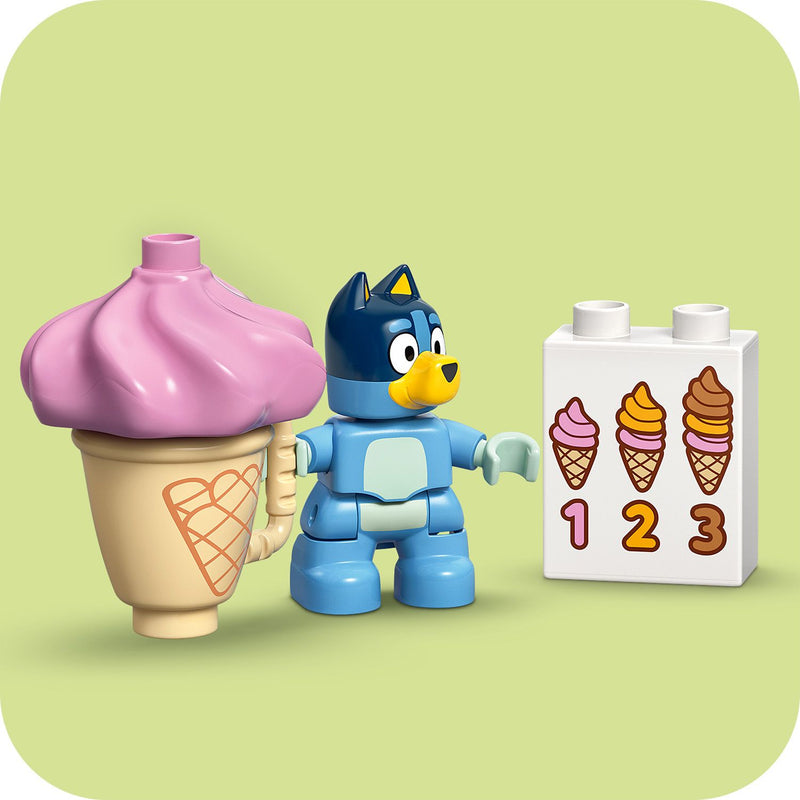 LEGO® DUPLO (10458) Bluey - Ice Cream Trip with Bluey, Learning SPACE