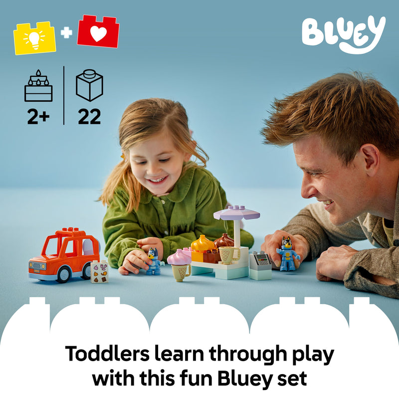 LEGO® DUPLO (10458) Bluey - Ice Cream Trip with Bluey, Learning SPACE