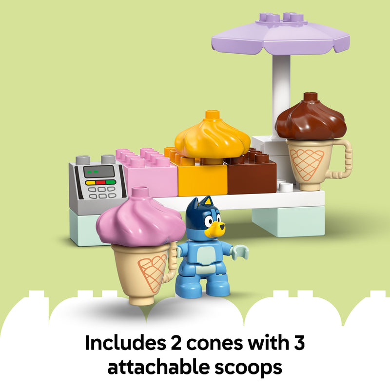 LEGO® DUPLO (10458) Bluey - Ice Cream Trip with Bluey, Learning SPACE
