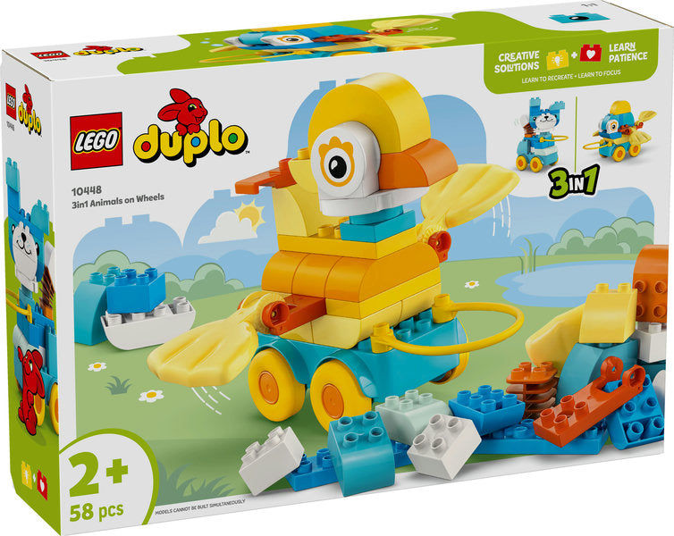 LEGO® DUPLO® 10448 – 3in1 Animals on Wheels, Learning SPACE