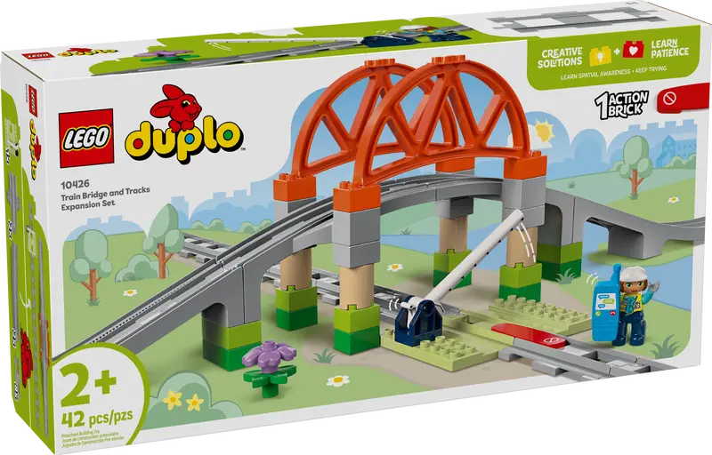 LEGO® DUPLO® Train Bridge and Tracks Expansion Set (10426), Learning SPACE