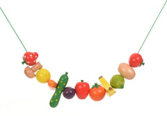 Lacing And Threading Fruit/Vegetables 24 Pcs-Additional Need,Early Years Maths,Fine Motor Skills,Helps With,Imaginative Play,Kitchens & Shops & School,Lacing,Learning Difficulties,Maths,Memory Pattern & Sequencing,Play Food,Playlearn,Primary Maths,Shape & Space & Measure,Stacking Toys & Sorting Toys,Stock,Strength & Co-Ordination,Threading,Tracking & Bead Frames,Wooden Toys-Learning SPACE