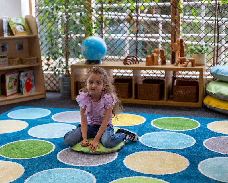 Lake Circles Rectangular Placement 3x2m Carpet, Learning SPACE
