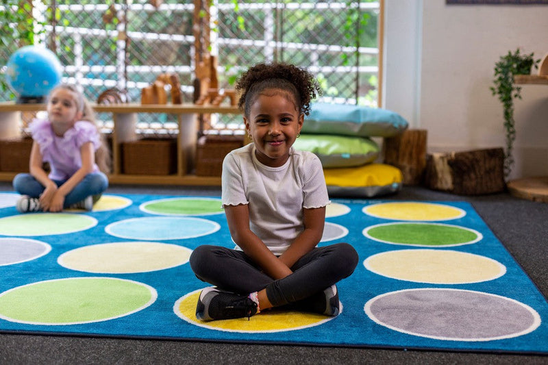 Lake Circles Rectangular Placement 3x2m Carpet, Learning SPACE