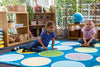 Lake Circles Rectangular Placement 3x2m Carpet-Kit For Kids, Mats & Rugs, Neutral Colour, Placement Carpets, Rectangular, Rugs, Wellbeing Furniture-Learning SPACE