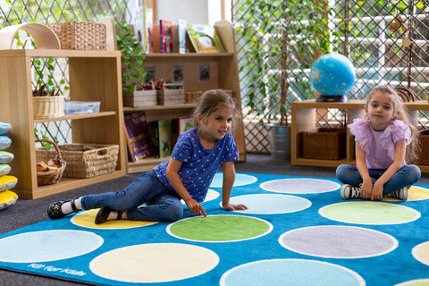 Lake Circles Rectangular Placement 3x2m Carpet-Kit For Kids, Mats & Rugs, Neutral Colour, Placement Carpets, Rectangular, Rugs, Wellbeing Furniture-Learning SPACE