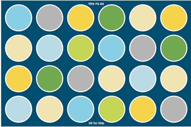 Lake Circles Rectangular Placement 3x2m Carpet, Learning SPACE