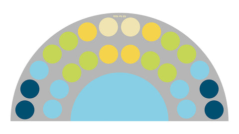 Lake Large Semi Circle Placement 4x2m Carpet-Corner & Semi-Circle, Kit For Kids, Mats & Rugs, Neutral Colour, Placement Carpets, Rugs, Wellbeing Furniture-Learning SPACE