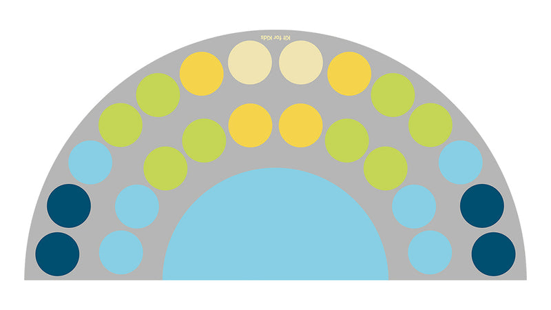 Lake Large Semi Circle Placement 4x2m Carpet, Learning SPACE