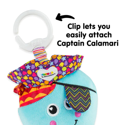 Lamaze Captain Calamari Sensory Toy-AllSensory,Baby & Toddler Gifts,Baby Cause & Effect Toys,Baby Sensory Toys,Baby Soft Toys,Gifts for 0-3 Months,Gifts For 3-6 Months,Gifts For 6-12 Months Old,Lamaze Toys,Stock-Learning SPACE