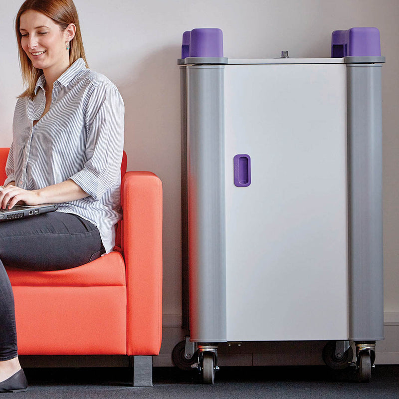 LapCabby 10 Device Vertical Mobile AC Charging Trolley, Learning SPACE