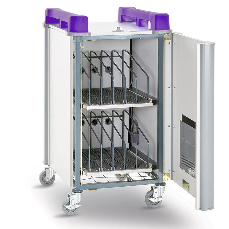 LapCabby 10 Device Vertical Mobile AC Charging Trolley, Learning SPACE
