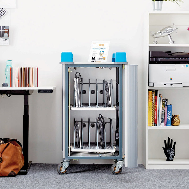 LapCabby 10 Device Vertical Mobile AC Charging Trolley, Learning SPACE