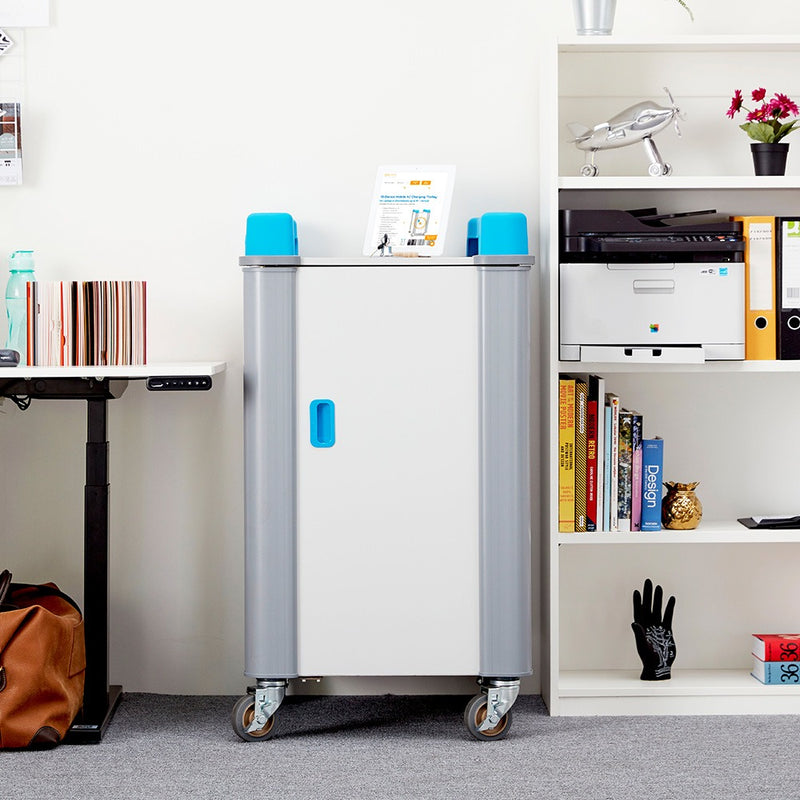 LapCabby 10 Device Vertical Mobile AC Charging Trolley, Learning SPACE