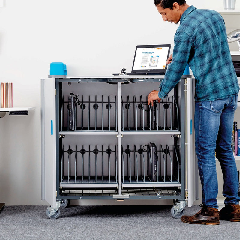 LapCabby 32 Device Vertical Compact Mobile Trolley, Learning SPACE