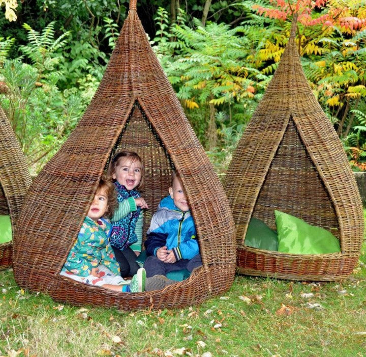 Large Cosy Pod-Cosy Direct, Outdoor Dens, pod, Reading Den, Sensory Dens, Wellbeing Furniture, Wicker & Willow Dens-Learning SPACE