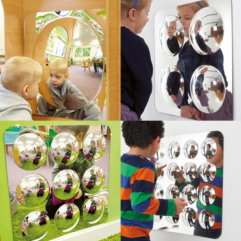 Large Dome Mirror Panel Set - Pk4, Learning SPACE