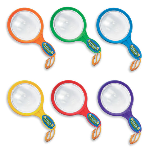 Large Hand Held Magnifier-Early Science,EDUK8,Forest School & Outdoor Garden Equipment,Science,Science Activities-Pack of 6-EDMAG/6-Learning SPACE