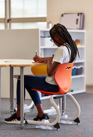 Large Intellect Wave Rocker Chair-Classroom Chairs, Movement Chairs & Accessories, Rocking, Seating, Vestibular, Wellbeing Furniture-Nemo-Chrome-Learning SPACE