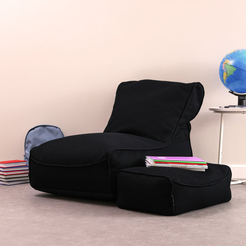 Large Study Lounger Bean Bag & Footstool Set, Learning SPACE