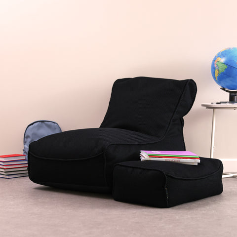Large Study Lounger Bean Bag & Footstool Set, Learning SPACE